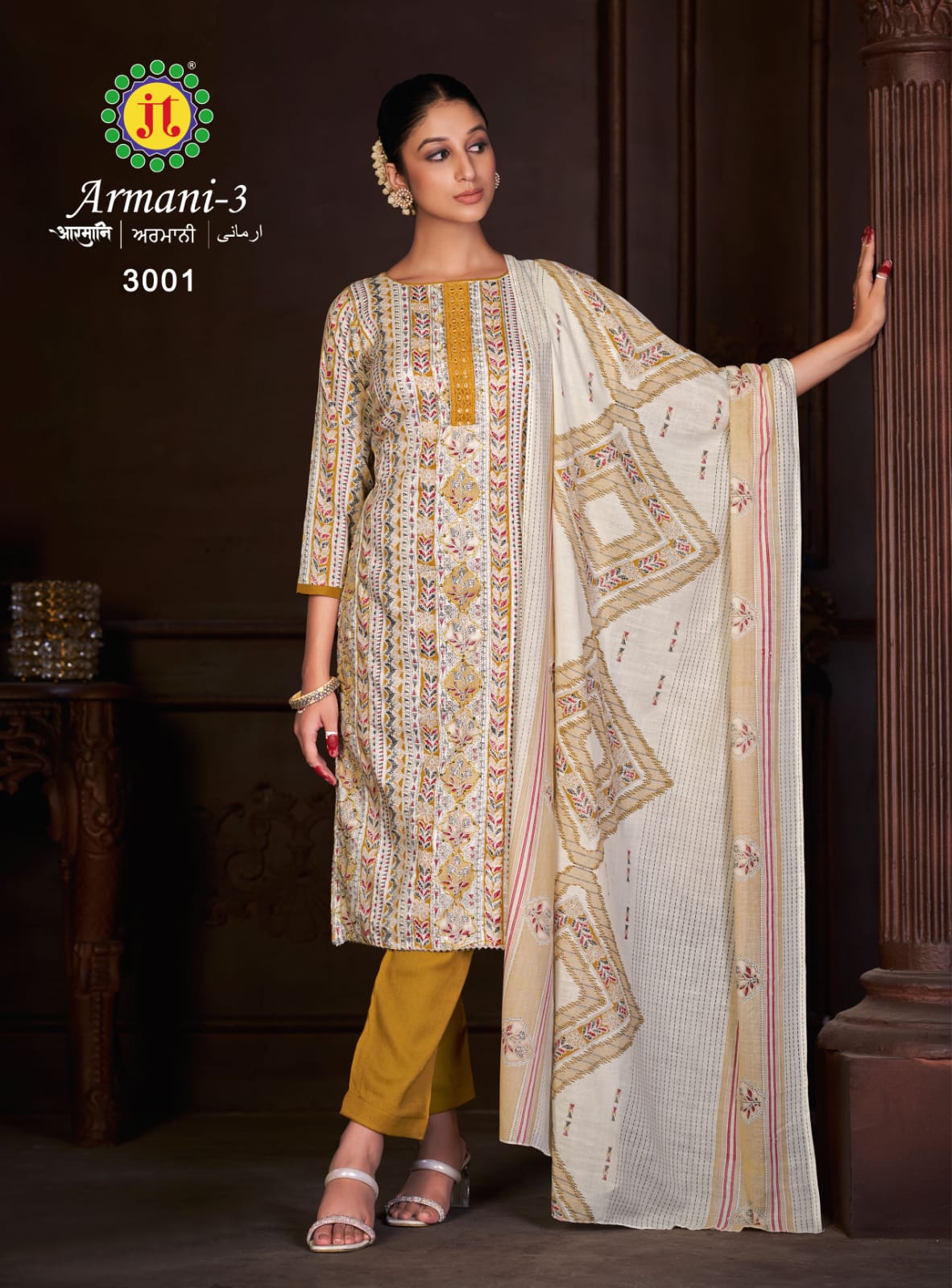 Jt Armani Vol 3 Premium Slub Dress Material Catalog
